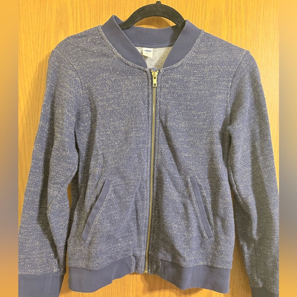 Old Navy Blue Sparkle Sweatshirt Jacket